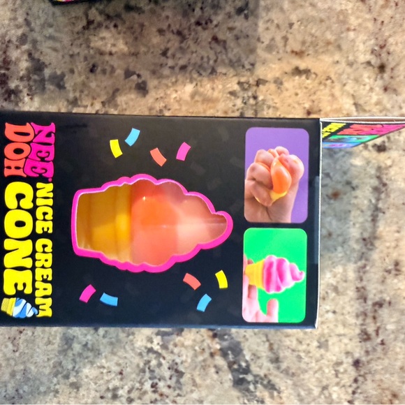 Ice Cream Cone Squishy Toy - Blue, Pink, Orange Needoh - Picture 2 of 7